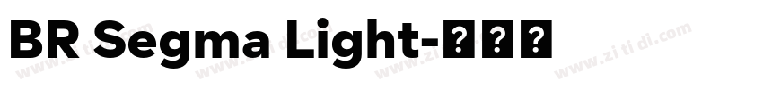 BR Segma Light字体转换